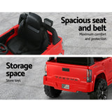 Kids Electric Ride On Car Toyota Tacoma Off Road Jeep Toy Cars Remote 12V Red - Rear View