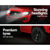 Kids Electric Ride On Car Toyota Tacoma Off Road Jeep Toy Cars Remote 12V Red - Rear View