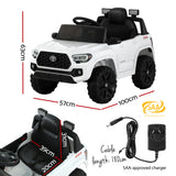 Kids Electric Ride On Car Toyota Tacoma Off Road Jeep Toy Cars Remote 12V Whte - Front View