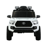 Kids Electric Ride On Car Toyota Tacoma Off Road Jeep Toy Cars Remote 12V Whte - Side View
