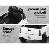Kids Electric Ride On Car Toyota Tacoma Off Road Jeep Toy Cars Remote 12V Whte - Rear View