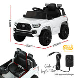 Kids Electric Ride On Car Toyota Tacoma Off Road Jeep Toy Cars Remote 12V Whte - Front View