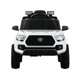 Kids Electric Ride On Car Toyota Tacoma Off Road Jeep Toy Cars Remote 12V Whte - Side View