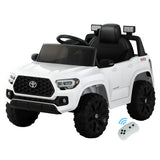 Kids Electric Ride On Car Toyota Tacoma Off Road Jeep Toy Cars Remote 12V Whte - Close-Up Angle