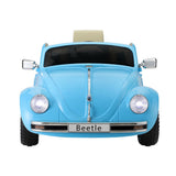 Kids Ride On Car Licensed Volkswagen Beetle Electric Toys Horn Remote 6V Blue - Side View