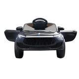 Rigo Kids Electric Ride On Car Toys Cars Horn Music Remote Control 12V Black - Side View