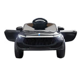 Rigo Kids Electric Ride On Car Toys Cars Horn Music Remote Control 12V Black - Side View