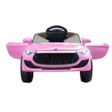 Rigo Kids Electric Ride On Car Toys Cars Headlight Music Remote Control 12V Pink - Side View