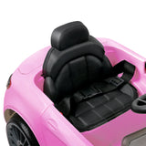 Rigo Kids Electric Ride On Car Toys Cars Headlight Music Remote Control 12V Pink - Close-Up Angle