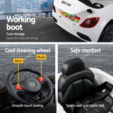 Rigo Kids Electric Ride On Car Cars Music Headlight Remote Control 12V White - 45-Degree Angle