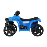Rigo Kids Ride On ATV Quad Motorbike Car 4 Wheeler Electric Toys Battery Blue - Top-Down View