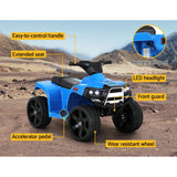 Rigo Kids Ride On ATV Quad Motorbike Car 4 Wheeler Electric Toys Battery Blue - 45-Degree Angle