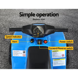 Rigo Kids Ride On ATV Quad Motorbike Car 4 Wheeler Electric Toys Battery Blue - Rear View