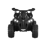 Rigo kids electric ride on ATV quad bike, 12V, black, headlights on the front