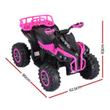 Rigo Kids Ride On Car ATV Quad Motorbike Storage Rack Electric Toys 12V Pink - Front View