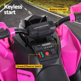 Rigo Kids Ride On Car ATV Quad Motorbike Storage Rack Electric Toys 12V Pink - Top-Down View