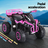 Rigo Kids Ride On Car ATV Quad Motorbike Storage Rack Electric Toys 12V Pink - 45-Degree Angle