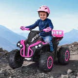 Rigo Kids Ride On Car ATV Quad Motorbike Storage Rack Electric Toys 12V Pink - Close-Up Angle