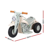 Rigo Green Electric Kids Ride-On Motorcycle with Bubble Maker and Music - Front View