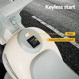 Rigo Green Electric Kids Ride-On Motorcycle with Bubble Maker and Music - 45-Degree Angle