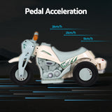 Rigo Green Electric Kids Ride-On Motorcycle with Bubble Maker and Music - Rear View