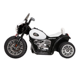 Rigo Kids Electric Ride On Patrol Police Car Harley-Inspired 6V Black - Side View