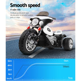 Rigo Kids Electric Ride On Patrol Police Car Harley-Inspired 6V Black - Top-Down View