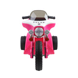 Rigo Kids Electric Ride On Patrol Police Car Harley-Inspired 6V Pink - Side View
