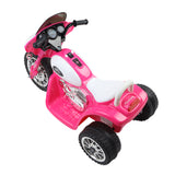 Rigo Kids Electric Ride On Patrol Police Car Harley-Inspired 6V Pink - 45-Degree Angle
