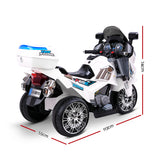 Rigo Kids Electric Ride On Patrol Police Car BMW-Inspired S1K 6V Battery White - Front View