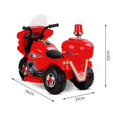 Rigo Kids Electric Ride On Police Motorcycle Motorbike 6V Battery Red - Front View