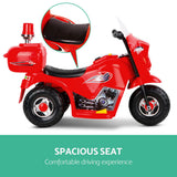 Rigo Kids Electric Ride On Police Motorcycle Motorbike 6V Battery Red - Side View
