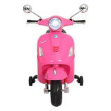 Kids Electric Ride On Car Motorcycle Motorbike Vespa Licensed GTS Pink - Side View