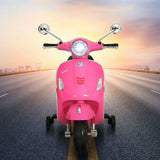 Kids Electric Ride On Car Motorcycle Motorbike Vespa Licensed GTS Pink - Top-Down View