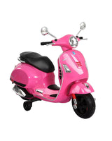Kids Electric Ride On Car Motorcycle Motorbike Vespa Licensed GTS Pink - Rear View