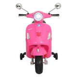 Kids Electric Ride On Car Motorcycle Motorbike Vespa Licensed GTS Pink - Side View