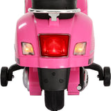 Kids Electric Ride On Car Motorcycle Motorbike Vespa Licensed GTS Pink - Top-Down View