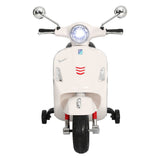 Kids Electric Ride On Car Motorcycle Motorbike Vespa Licensed GTS White - Side View