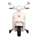 Kids Electric Ride On Car Motorcycle Motorbike Vespa Licensed GTS White - Side View
