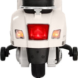 Kids Electric Ride On Car Motorcycle Motorbike Vespa Licensed GTS White - Top-Down View