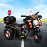Rigo Kids Electric Ride On Police Motorcycle Motorbike 6V Battery Black - Extra Image