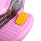 Rigo Kids Electric Ride On Police Motorcycle Motorbike 6V Battery Pink - Close-Up Angle