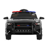 Rigo Kids Ride On Car Electric Patrol Police Cars Battery Powered Toys 12V Black - Top-Down View
