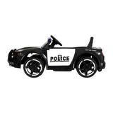 Rigo Kids Ride On Car Electric Patrol Police Cars Battery Powered Toys 12V Black - 45-Degree Angle
