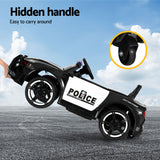 Rigo Kids Ride On Car Electric Patrol Police Cars Battery Powered Toys 12V Black - Rear View