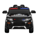 Rigo Kids Electric Ride On Patrol Police Car Horn Music Remote Black - Side View