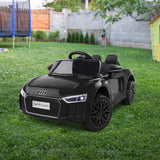 Kids Ride On Car Audi R8 Licensed Sports Electric Toy Cars Black - Low Angle