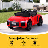 Ride On Car Licensed Audi R8 12V Electric Car for Kids Battery Red - Close-Up Angle