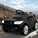 Rigo Kids Electric Ride On Car SUV Range Rover-inspired Cars Remote 12V Black - Low Angle