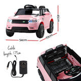 Rigo Ride On Car Kids Electric Ride On Cars SUV Remote 12V Pink - Front View